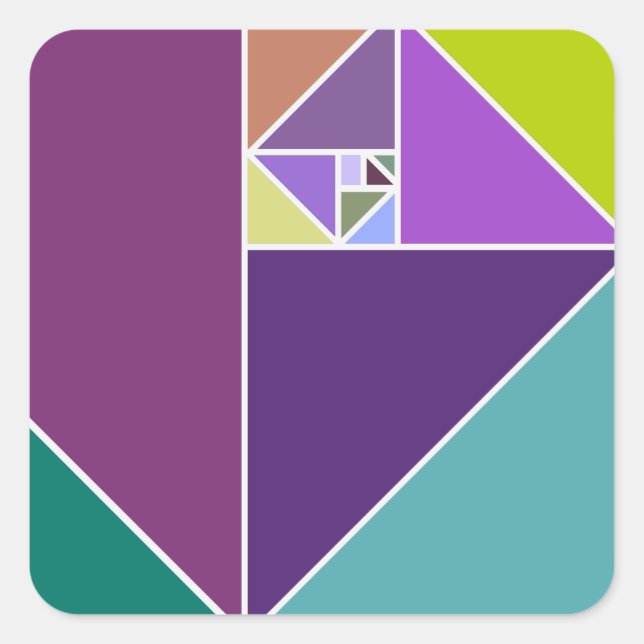 Pegatina Cuadrada La relación de oro (Anverso)