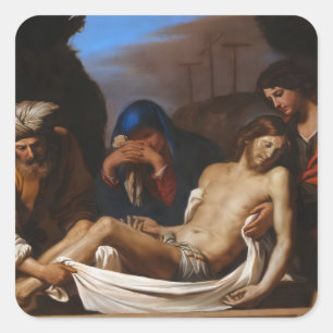 Pegatina Cuadrada La relación entre el arte religioso de Guercino