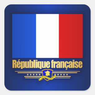 Pegatina Cuadrada La República Francesa
