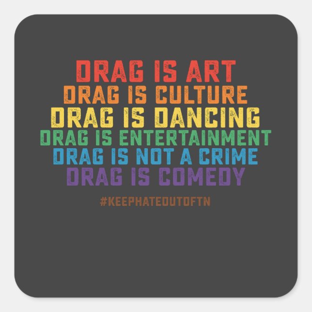 Pegatina Cuadrada La resistencia al orgullo LGBT no es un crimen (Anverso)