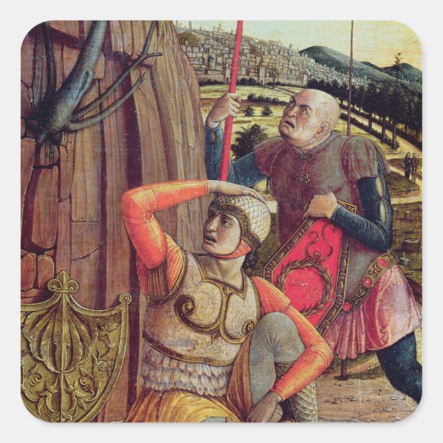 Pegatina Cuadrada La resurrección (Anverso)