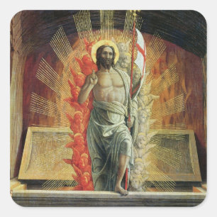 Pegatina Cuadrada La resurrección