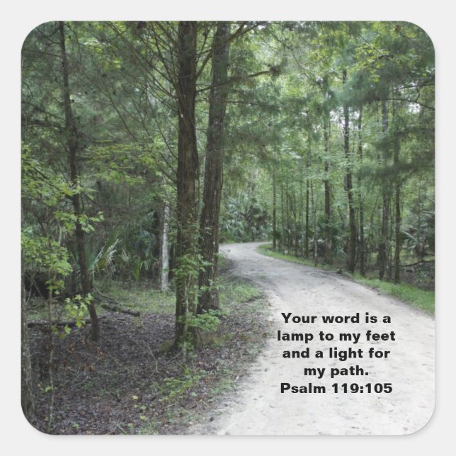 Pegatina Cuadrada La ruta (Anverso)