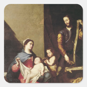 Pegatina Cuadrada La Sagrada Familia, 1639