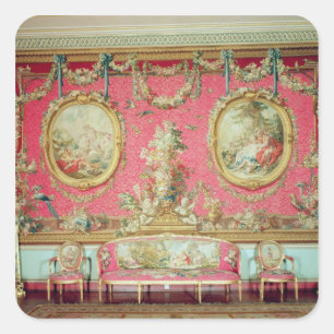 Pegatina Cuadrada La sala de tapicería, c.1763