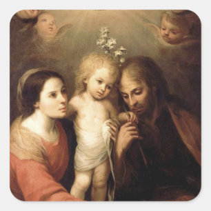 Pegatina Cuadrada La Santa Familia Sacrada Familia