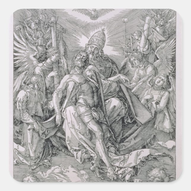 Pegatina Cuadrada La Santísima Trinidad, pub. 1511 (Anverso)