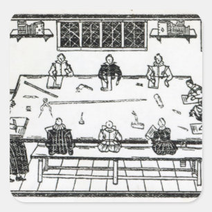 Pegatina Cuadrada La segunda tabla de bueno consolida