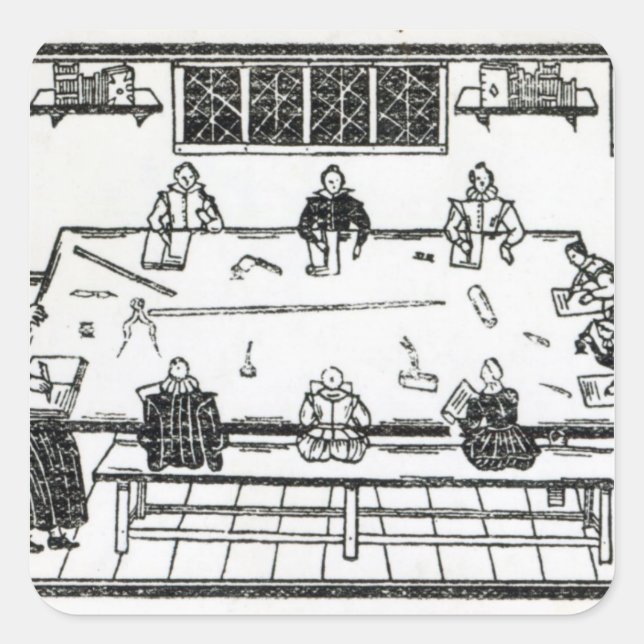 Pegatina Cuadrada La segunda tabla de la buena nutrición (Anverso)