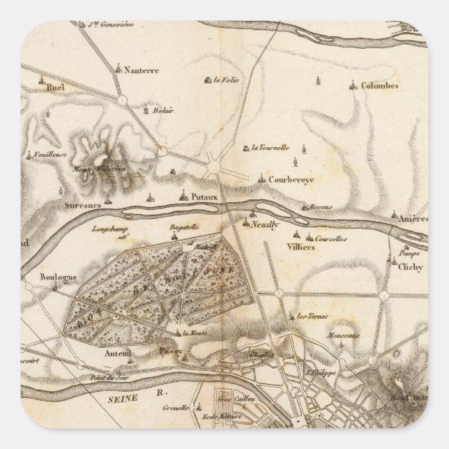 Pegatina Cuadrada La Seine (Anverso)