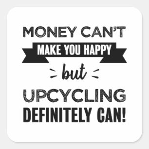 Pegatina Cuadrada La subida te hace feliz regalo gracioso