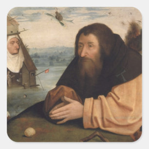 Pegatina Cuadrada La tentación de San Antonio 2