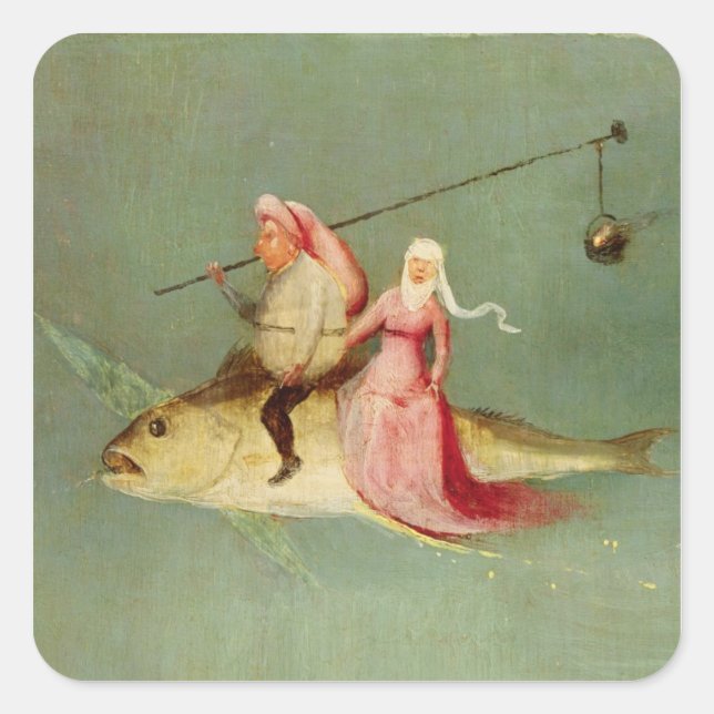 Pegatina Cuadrada La tentación de San Antonio 2 (Anverso)