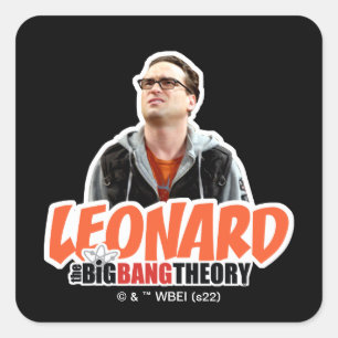 Pegatina Cuadrada La teoría del Big Bang   Leonard