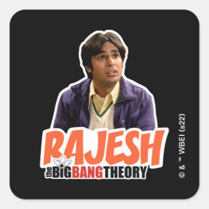 Pegatina Cuadrada La teoría del Big Bang   Rajesh