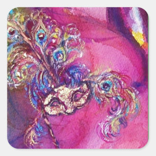 Pegatina Cuadrada LA TERCERA MÁSCARA/ Mascarada veneciana