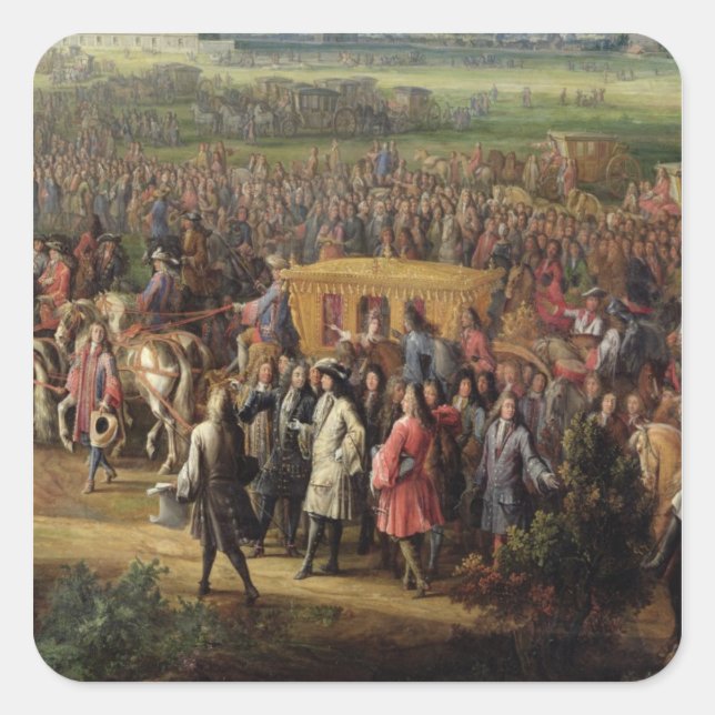 Pegatina Cuadrada La toma de mando de la Iglesia del (Anverso)