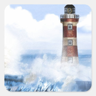 PEGATINA CUADRADA LA TORRE DE LA CASA DE LA LUZ TERMINÓ.