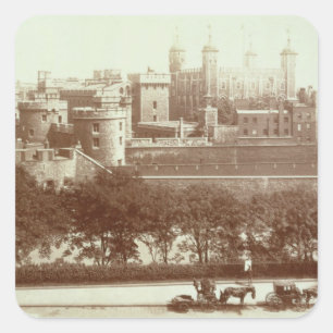 Pegatina Cuadrada La torre de Londres (foto de la sepia)