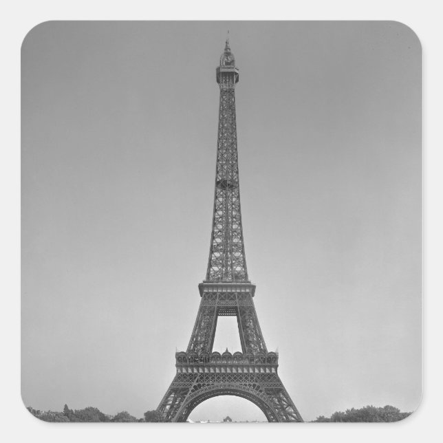 Pegatina Cuadrada La Torre Eiffel, 1887-89 (Anverso)