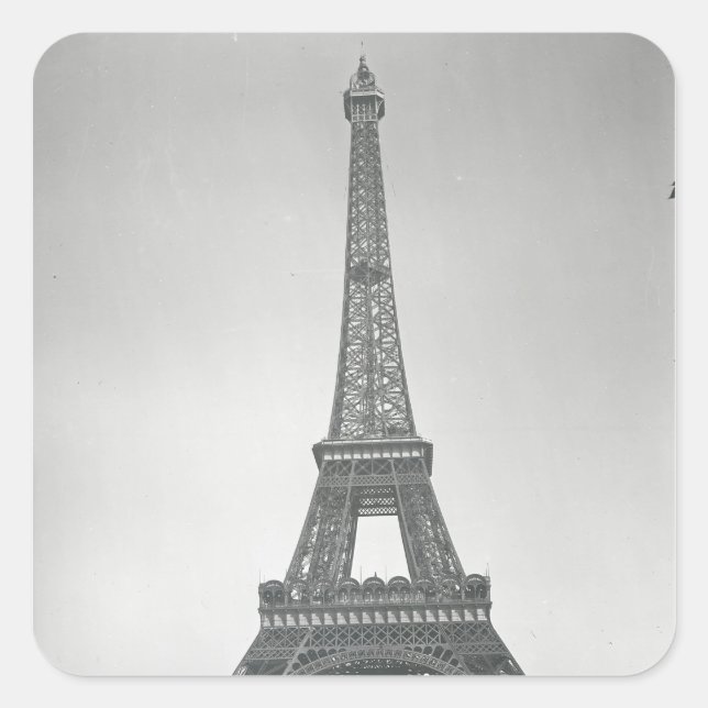 Pegatina Cuadrada La Torre Eiffel, 1887-89 (Anverso)