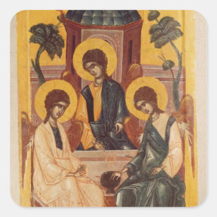 Pegatina Cuadrada La trinidad santa