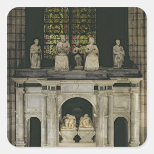 Pegatina Cuadrada La tumba de Francois I y Claude de Francia