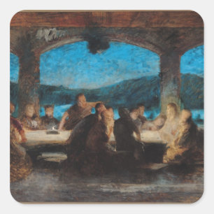 Pegatina Cuadrada La última cena 3