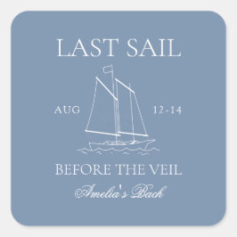 Pegatina Cuadrada La Última Vela Antes Del Fin De Semana De La Bache