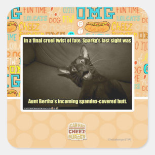 Pegatina Cuadrada La última visión de Sparky