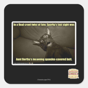 Pegatina Cuadrada La última visión de Sparky