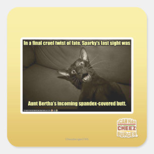 Pegatina Cuadrada La última visión de Sparky