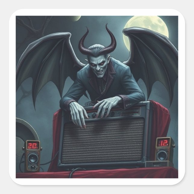 Pegatina Cuadrada La "vAMPire" (Anverso)