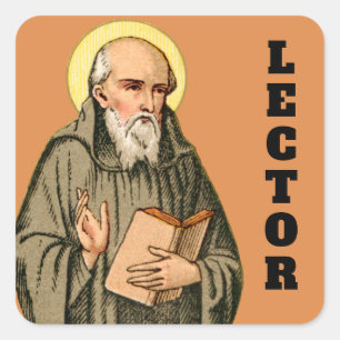 Pegatina Cuadrada La Venerable Predicación De La Beda (P 008)