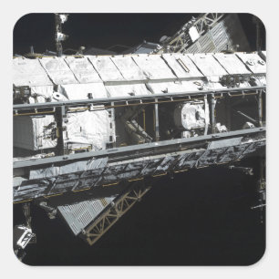 Pegatina Cuadrada La vía de la Estación Espacial Internacional para