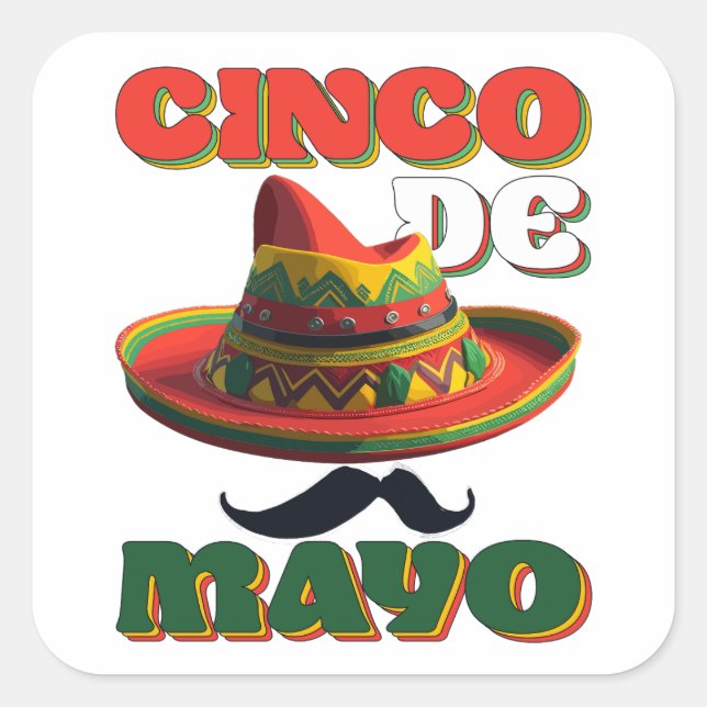 PEGATINA CUADRADA LA VICTORIA DE MÉXICO. (Anverso)