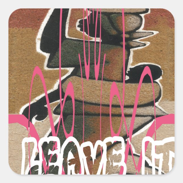 Pegatina Cuadrada La vida de las mujeres y los niños no es justa; ac (Anverso)