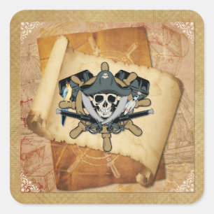 Pegatina Cuadrada La vida de los piratas para mí