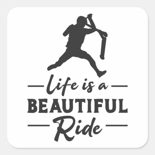 Pegatina Cuadrada La Vida Del Conductor De Scooter Es Un Hermoso Ret (Anverso)