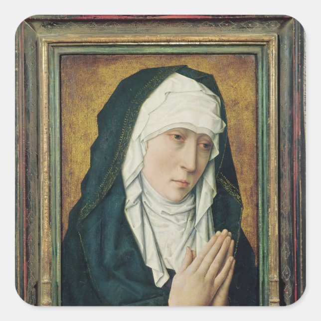 Pegatina Cuadrada La Virgen del Dolor 2 (Anverso)