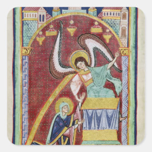 Pegatina Cuadrada La visión de San Aldegondio