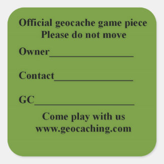 Pegatina Cuadrada Labilidad de caché cuadrada