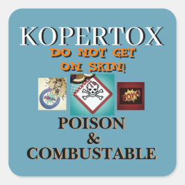 PEGATINA CUADRADA LABOR DE KOPERTOX PARA FRASCO DE GIRO