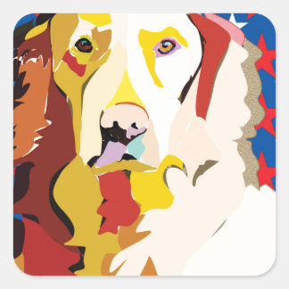 Pegatina Cuadrada labrador3