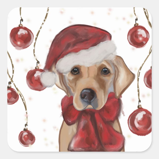 PEGATINA CUADRADA LABRADOR RETRIEVER  (Anverso)