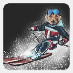 PEGATINA CUADRADA LABRADOR RETRIEVER 