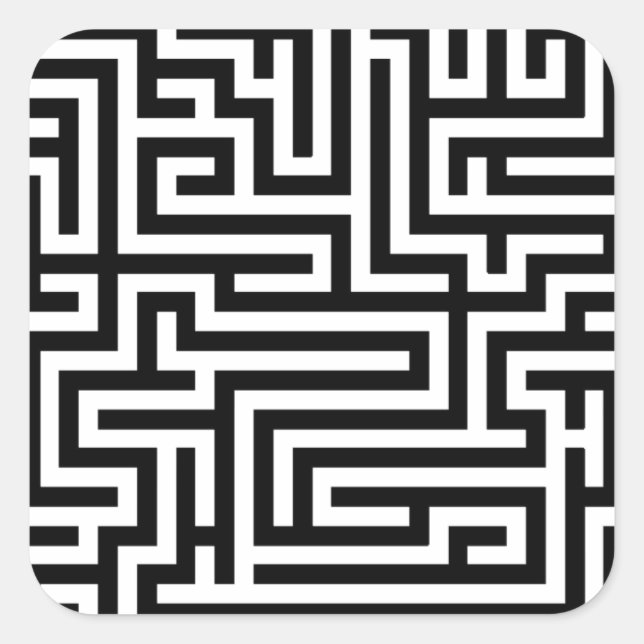 Pegatina Cuadrada Labyrinth (Anverso)