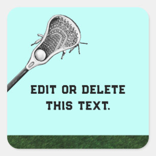 Pegatina Cuadrada Lacrosse