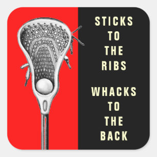 Pegatina Cuadrada Lacrosse divertida