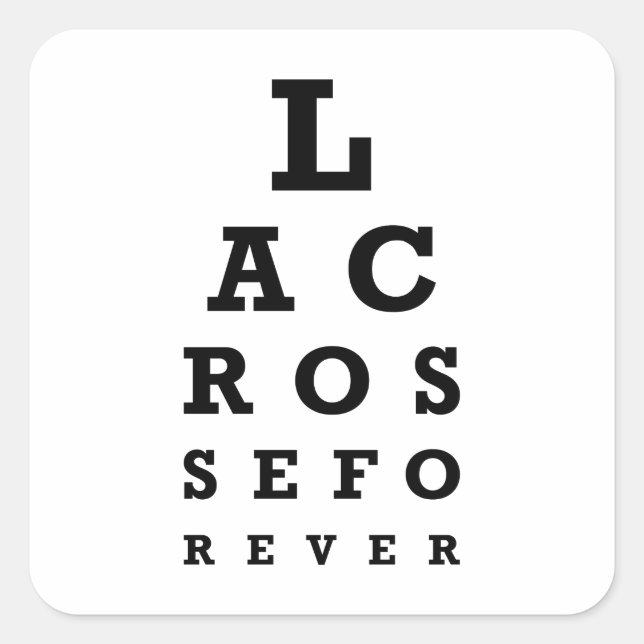 Pegatina Cuadrada Lacrosse Forever (Anverso)